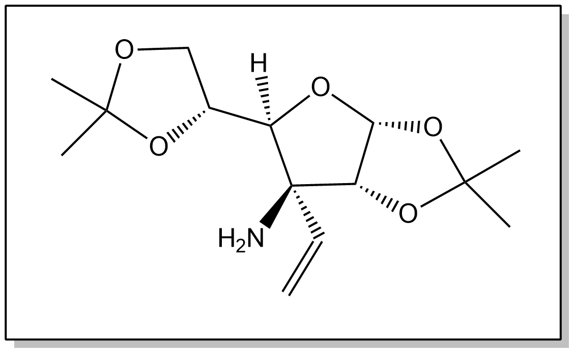 Structure of an aminosugar — protected furanose bearing an NH2 group